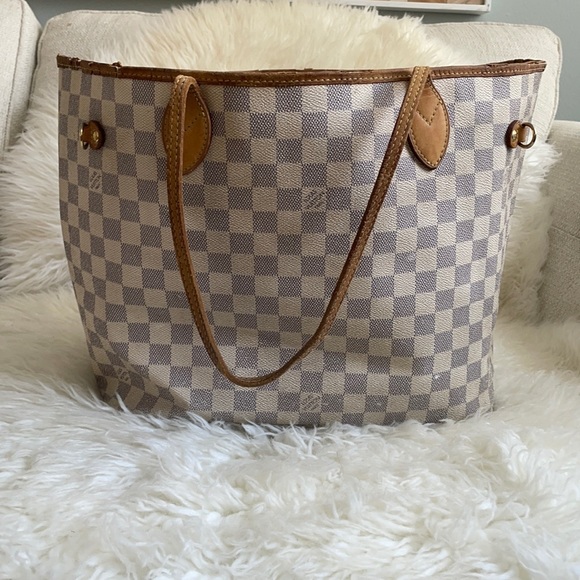 Louis Vuitton Damier Azur MM Neverfull - Picture 1 of 17